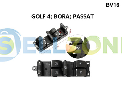 Διακόπτης παραθύρου με κομψό σχεδιασμό χρωμίου για Golf 4 Bora VW - BV16